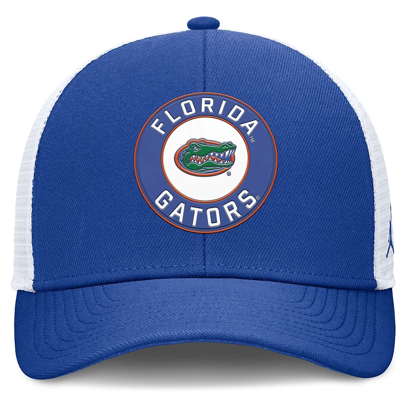 Men's Jordan Brand Royal/White Florida Gators Rise Primetime Performance Trucker Adjustable Hat