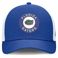 Men's Jordan Brand Royal/White Florida Gators Rise Primetime Performance Trucker Adjustable Hat
