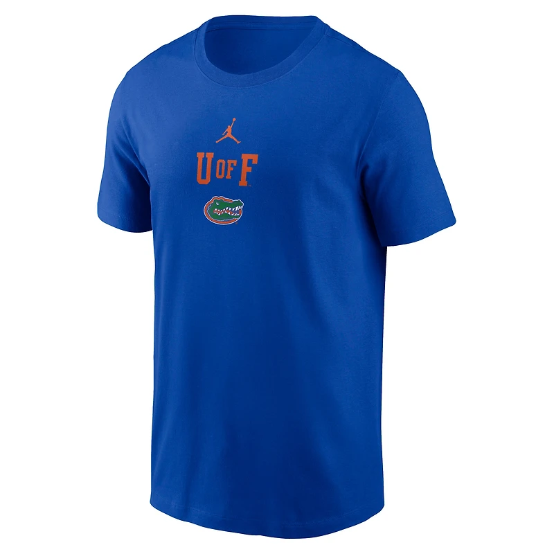 Men's Jordan Brand Royal Florida Gators 2-Hit Stacked T-Shirt