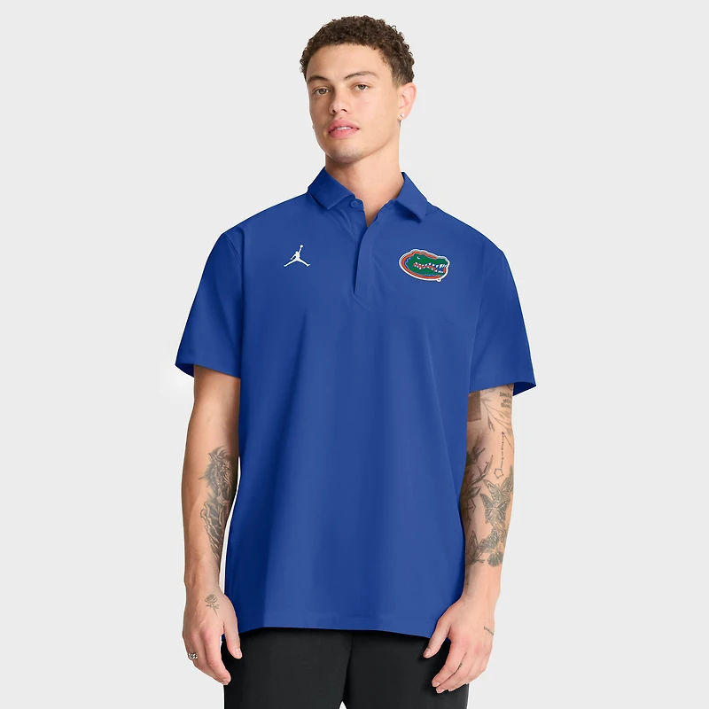 Polo Jordan Brand Royal Florida Gators 2025 pour homme, coupe latérale des entraîneurs