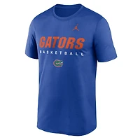 Men's Jordan Brand Royal Florida Gators 2025 Courtside Basketball Legend Dri-FIT T-Shirt
