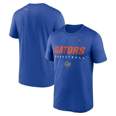 Men's Jordan Brand Royal Florida Gators 2025 Courtside Basketball Legend Dri-FIT T-Shirt