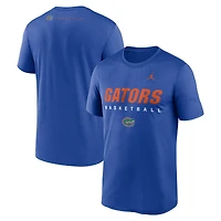 Men's Jordan Brand Royal Florida Gators 2025 Courtside Basketball Legend Dri-FIT T-Shirt