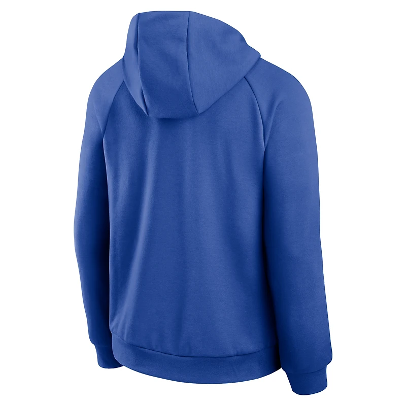 Men's Jordan Brand Royal Florida Gators 2025 Courtside Basketball Practice Raglan Dri-FIT Hoodie