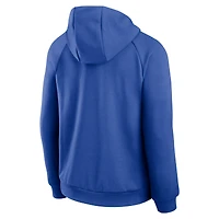 Men's Jordan Brand Royal Florida Gators 2025 Courtside Basketball Practice Raglan Dri-FIT Hoodie