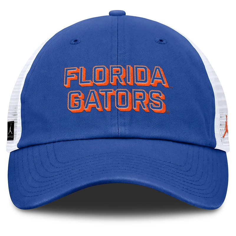 Men's Jordan Brand Royal Florida Gators 2025 Gameday On-Field Club Adjustable Trucker Hat