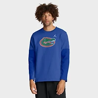 T-shirt à manches longues Jordan Brand Royal Florida Gators 2025 Sideline Coach Therma-FIT pour homme