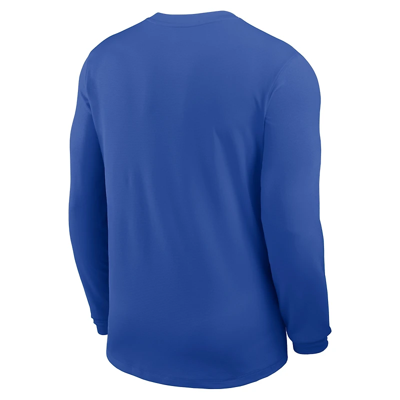 Men's Jordan Brand Royal Florida Gators 2025 Sideline Coach UV Dri-FIT Long Sleeve Shirt