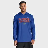 Men's Jordan Brand Royal Florida Gators 2025 Sideline Dri-FIT Long Sleeve Hoodie T-Shirt