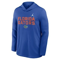 Men's Jordan Brand Royal Florida Gators 2025 Sideline Dri-FIT Long Sleeve Hoodie T-Shirt