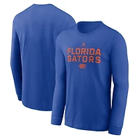 T-shirt à manches longues Jordan Brand Royal Florida Gators 2025 Sideline Dri-FIT pour homme