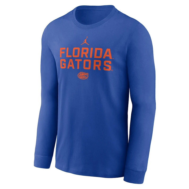 Men's Jordan Brand Royal Florida Gators 2025 Sideline Dri-FIT Long Sleeve T-Shirt