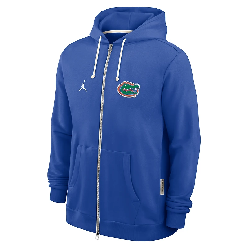 Sweat à capuche zippé Jordan Brand Royal Florida Gators 2025 Sideline Standard Issue Dri-FIT pour homme