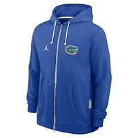 Sweat à capuche zippé Jordan Brand Royal Florida Gators 2025 Sideline Standard Issue Dri-FIT pour homme