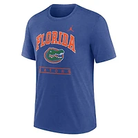 T-shirt Jordan Brand Royal Florida Gators pour homme avec logo Arch Over Tri-Blend