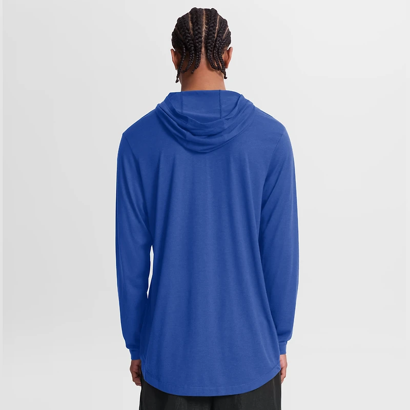 Men's Jordan Brand Royal Florida Gators Primetime Arch Tri-Blend Dri-FIT Long Sleeve Hooded T-Shirt