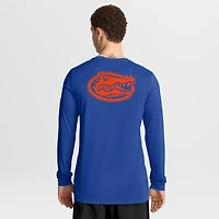 Men's Jordan Brand Royal Florida Gators Primetime Campus 2-Hit Legend Dri-FIT Long Sleeve T-Shirt