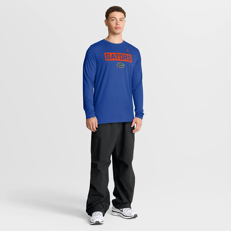 Men's Jordan Brand Royal Florida Gators Primetime Campus 2-Hit Legend Dri-FIT Long Sleeve T-Shirt