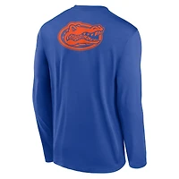 Men's Jordan Brand Royal Florida Gators Primetime Campus 2-Hit Legend Dri-FIT Long Sleeve T-Shirt