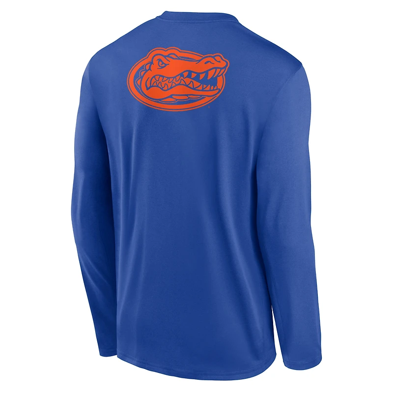 Men's Jordan Brand Royal Florida Gators Primetime Campus 2-Hit Legend Dri-FIT Long Sleeve T-Shirt