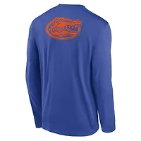 T-shirt à manches longues Jordan Brand Royal Florida Gators Primetime Campus 2-Hit Legend Dri-FIT pour homme
