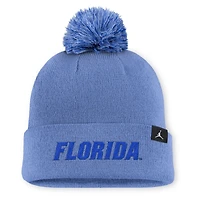 Men's Jordan Brand Royal Florida Gators Primetime Peak Campus Cuffed Knit Hat with Pom