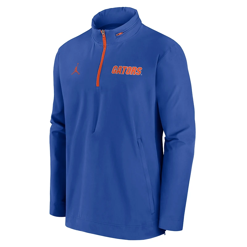 Men's Jordan Brand Royal Florida Gators Sideline Coaches Quarter-Zip Jacket