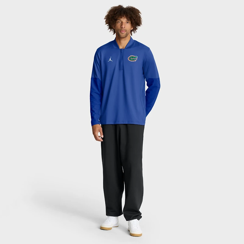 Men's Jordan Brand Royal Florida Gators Sideline Dri-FIT Half-Zip Pullover