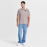 Polo rayé Dri-FIT pour homme Jordan Brand Tan/Royal Florida Gators avec logo principal