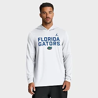 T-shirt à capuche et manches longues Jordan Brand blanc Florida Gators 2025 Sideline Dri-FIT pour homme