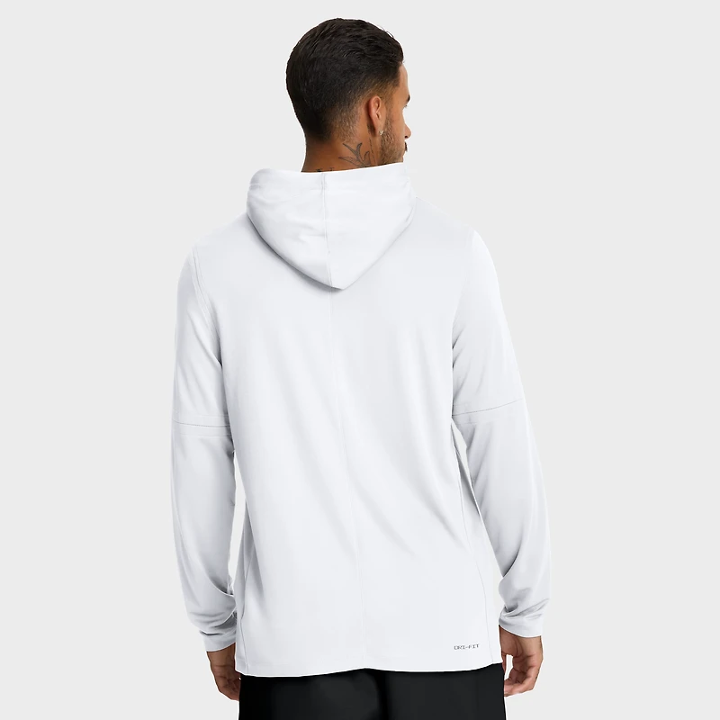 T-shirt à capuche et manches longues Jordan Brand blanc Florida Gators 2025 Sideline Dri-FIT pour homme