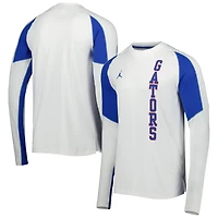 T-shirt à manches longues raglan blanc Jordan Brand pour homme, motif Florida Gators, le basketball