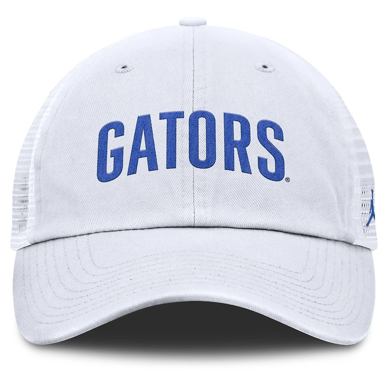 Men's Jordan Brand White Florida Gators Club Campus Trucker Adjustable Hat