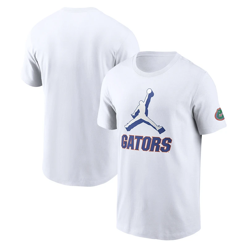 Men's Jordan Brand White Florida Gators Primetime 2-Hit Swoosh T-Shirt