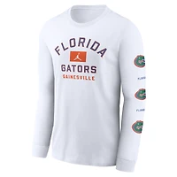Men's Jordan Brand White Florida Gators Primetime Classic Location Long Sleeve T-Shirt