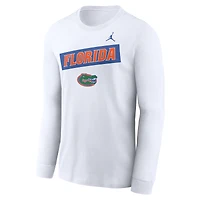 Men's Jordan Brand White Florida Gators Two-Hit Classic Location Long Sleeve T-Shirt