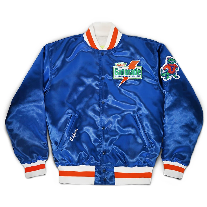Veste en satin à boutons-pression Lafavre x Gatorade Royal Florida Gators Born the Swamp pour homme