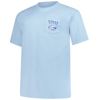 Men's Light Blue Florida Gators Big & Tall Landscape Shield Essential Pocket T-Shirt