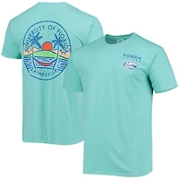 T-shirt confort pour homme, couleur menthe, motif cercle des Florida Gators