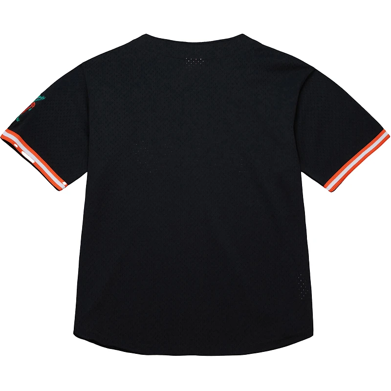Men's Mitchell & Ness Black Florida Gators On The Clock Full-Button Fashion Jersey