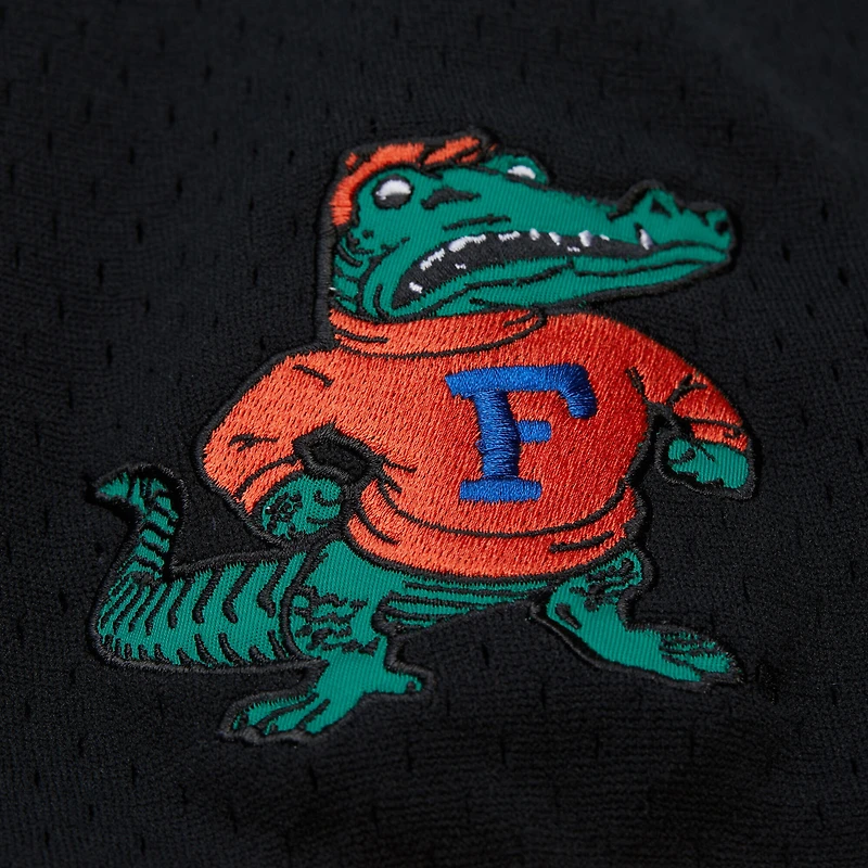 Men's Mitchell & Ness Black Florida Gators On The Clock Full-Button Fashion Jersey