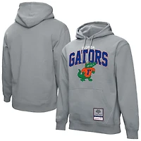 Men's Mitchell & Ness  Heather Gray Florida Gators Classic Arch Pullover Hoodie