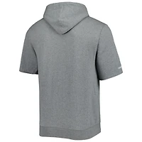 Sweat à capuche manches courtes avec logo des Florida Gators Mitchell & Ness gris chiné pour hommes