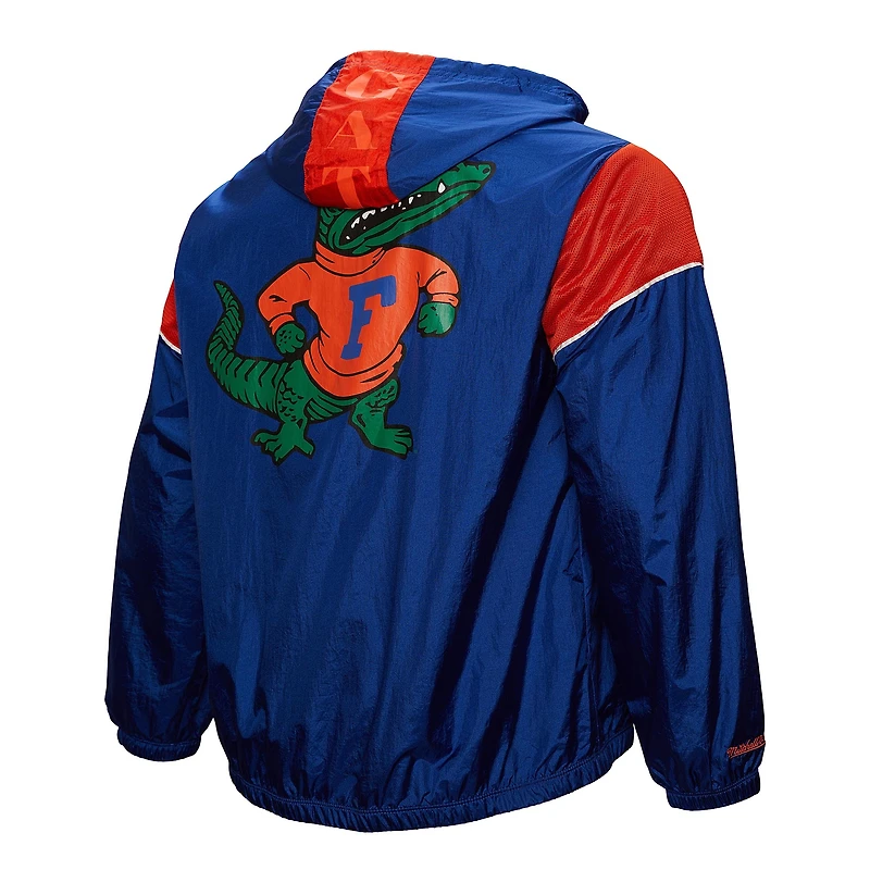 Veste à capuche zippée demi-zip Mitchell & Ness Royal Florida Gators pour homme