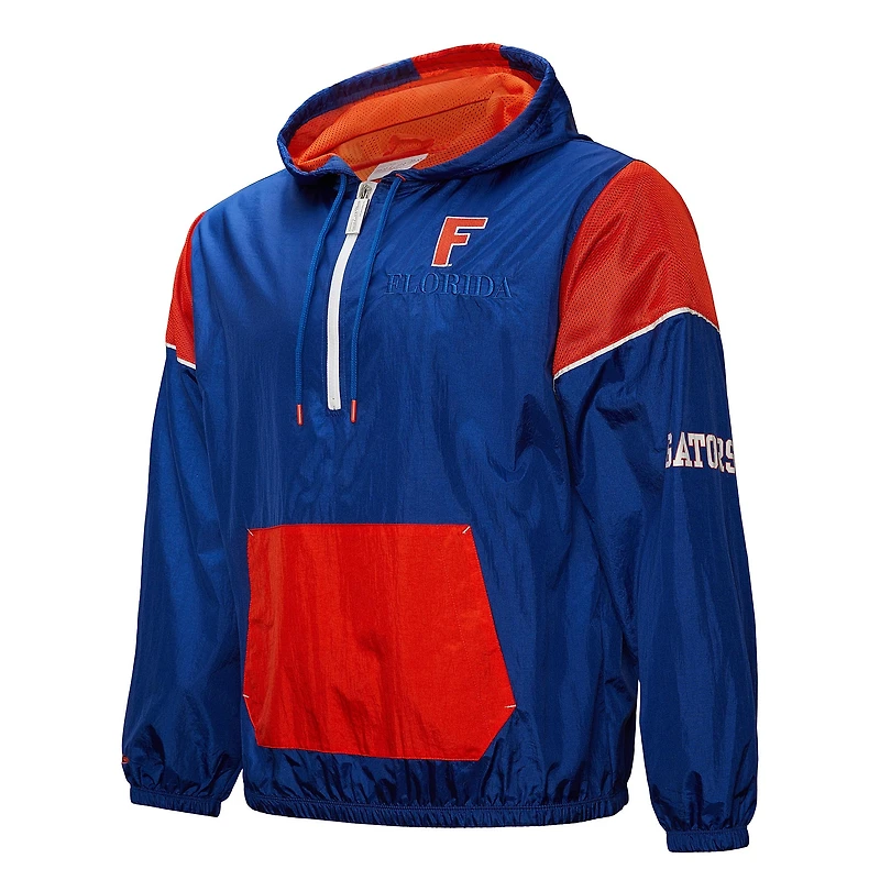 Veste à capuche zippée demi-zip Mitchell & Ness Royal Florida Gators pour homme