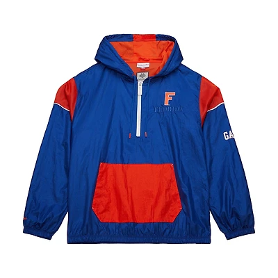 Veste à capuche zippée demi-zip Mitchell & Ness Royal Florida Gators pour homme