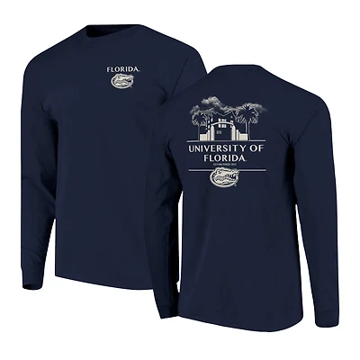 T-shirt à manches longues Comfort Colors Campus Nights bleu marine pour homme des Florida Gators