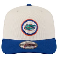 Men's New Era Cream/Royal Florida Gators Loyal Corduroy 9SEVENTY Adjustable Hat