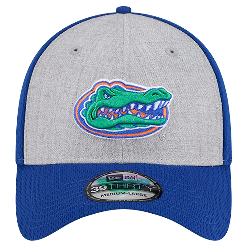 Men's New Era Heather Gray/Royal Florida Gators Two-Tone 39THIRTY Flex Hat