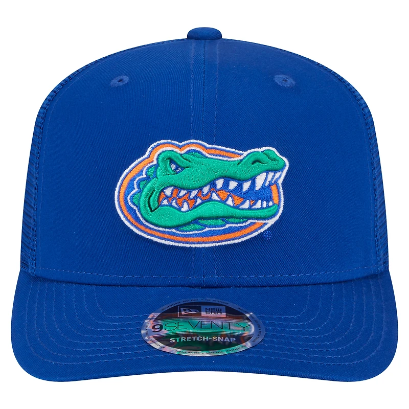 Men's New Era Royal Florida Gators Primary 9SEVENTY Trucker Stretch-Snap Hat